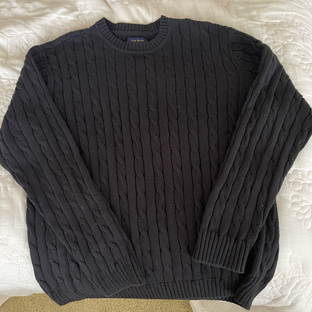 Club Room Cable-Knit Cotton Sweater